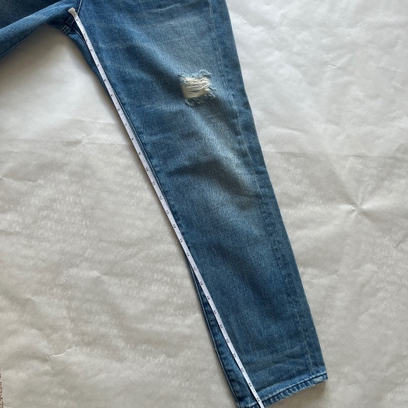 3X1 BLUE RIPPED RELAXED SABINA GIRLFRIEND BRONX MID RISE LOOSE FIT JEANS 28 - Picture 8 of 9